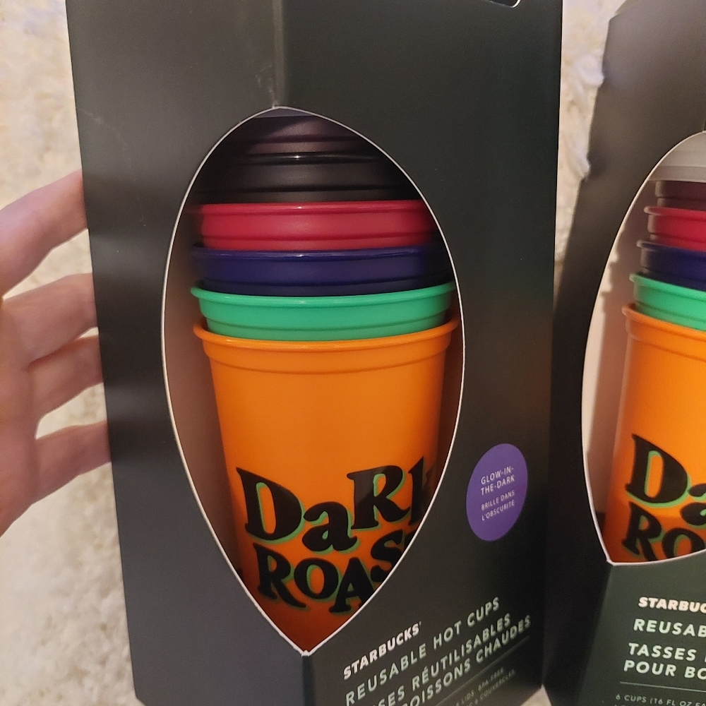 Starbucks 2020 halloween glow in the dark hot cups